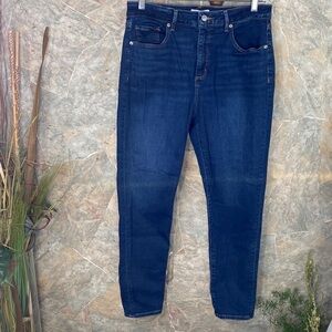 Ann Taylor loft 30/10 the curvy skinny blue indigo denim jeans five pocket
